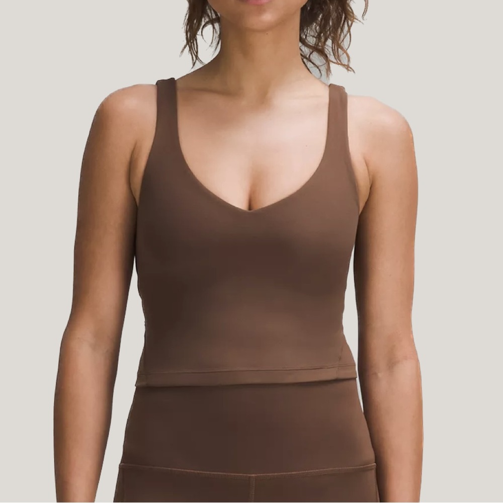 Lululemon Align Crop Top with Shelf Bra - Brown